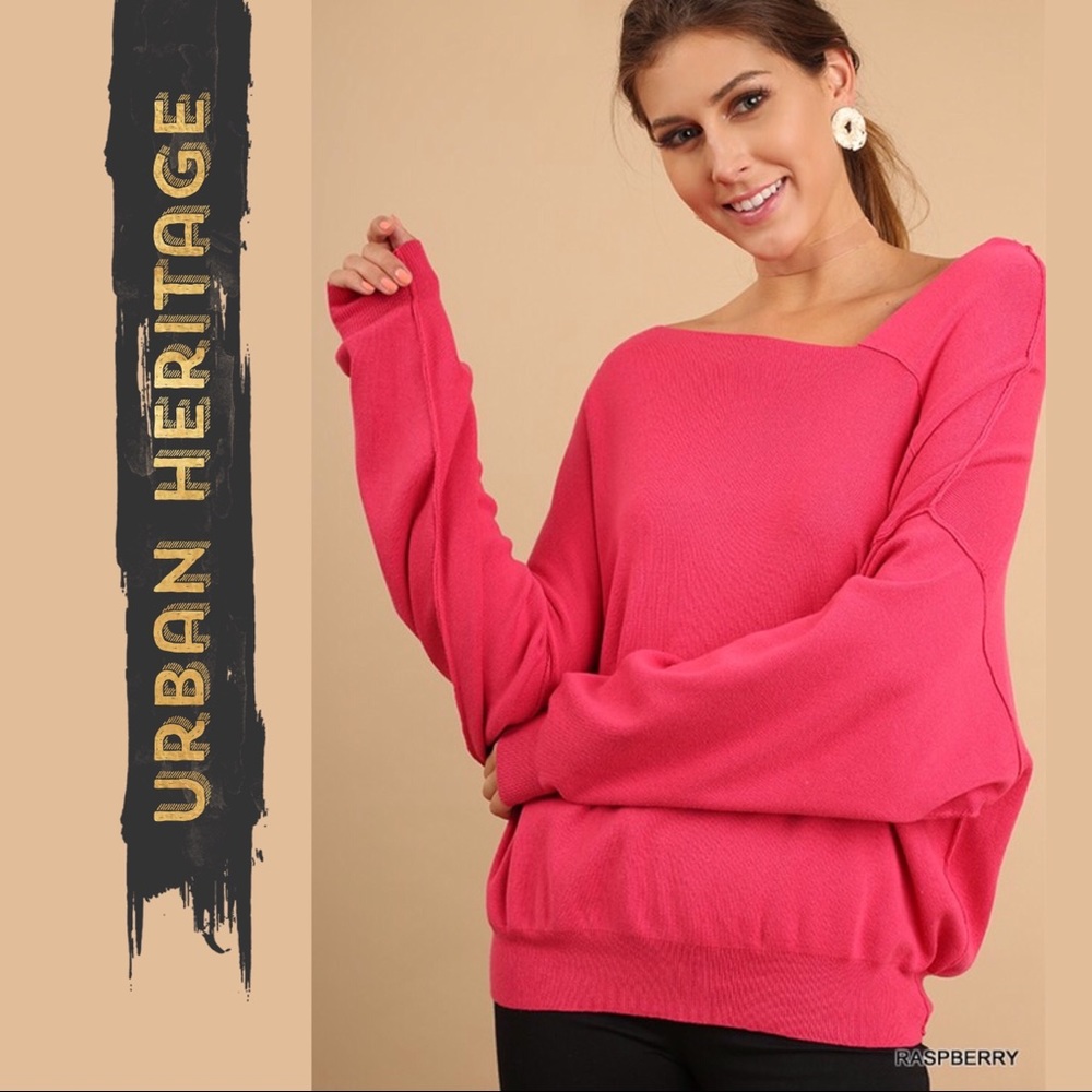 Dolman Sleeve Sweater in Pink